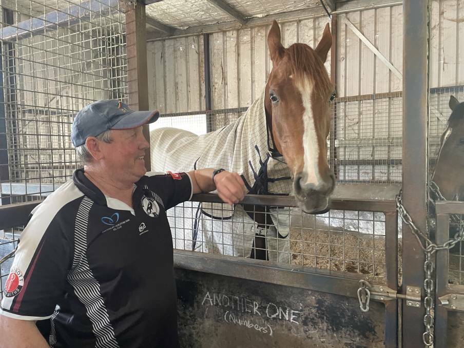 Wagga trainer Gary Colvin with Another One. Picture by Matt Malone