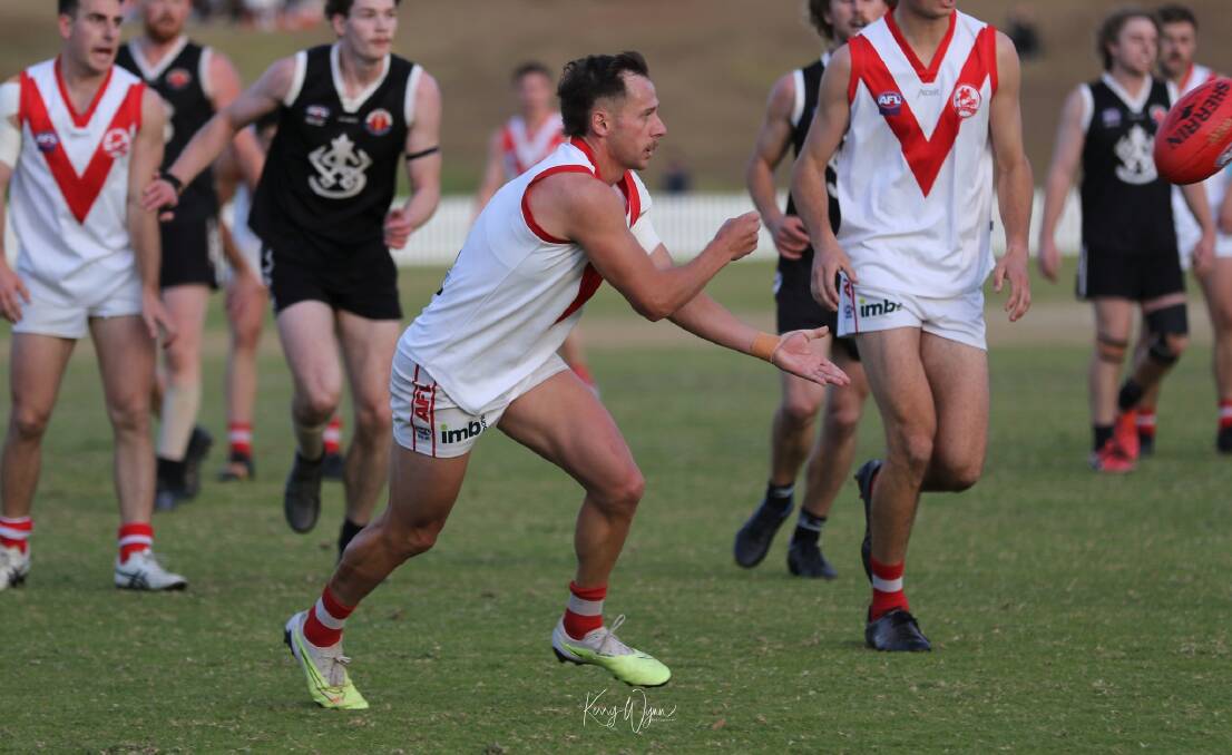Ben Hodgson in action for St George in the AFL Sydney Premier Division competition last year. Picture by Kerry Wynn Photography