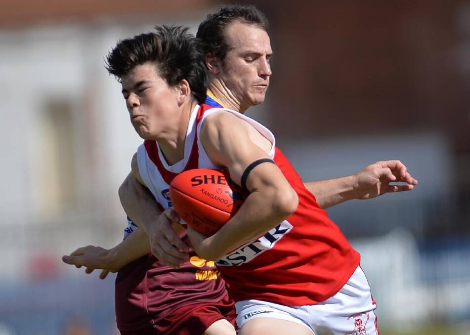 CRUEL BLOW: Collingullie-Glenfield Park ball magnet Matt Kennedy may miss the remainder of the season due to a knee injury. 