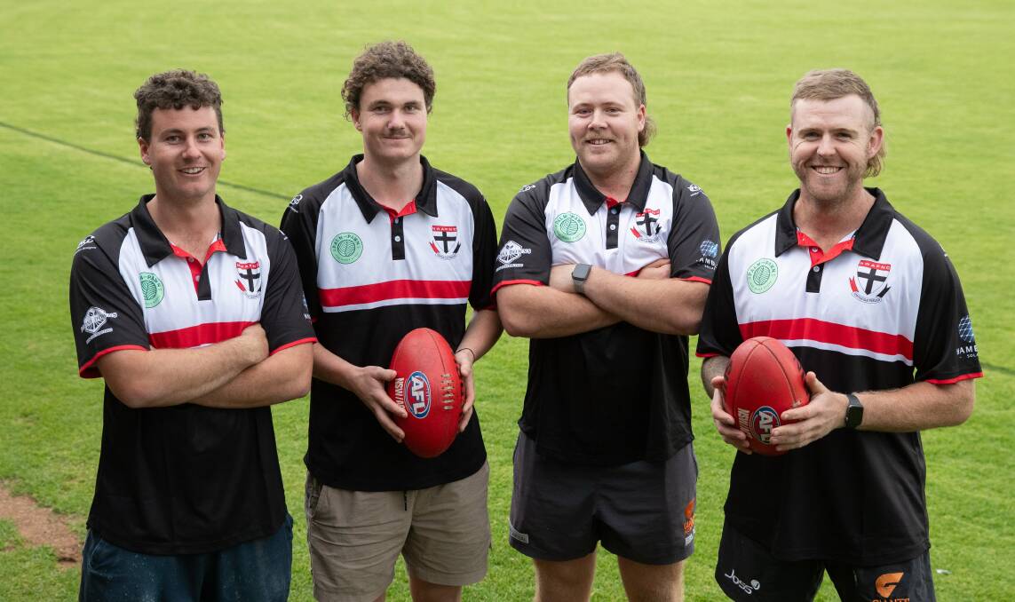 Ash and Isaac Benett with Will and Matt McGowan ahead of the new season at North Wagga. Picture by Madeline Begley