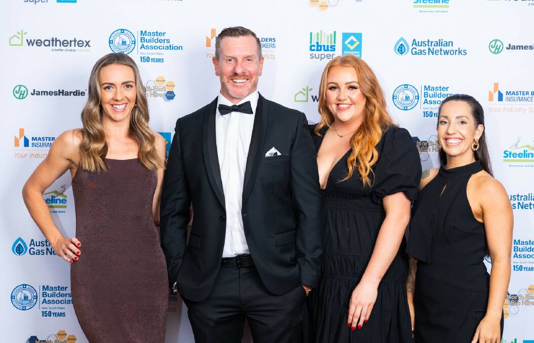 Master Builders Association's NSW Partnerships Manager Rebeccah Kilmurray, NSW Regional Manager Lee Tanks, Regional Coordinator Laura English and Regional Awards Coordinator Andrea Cross. Pictures by Simon Dallinger Photography.