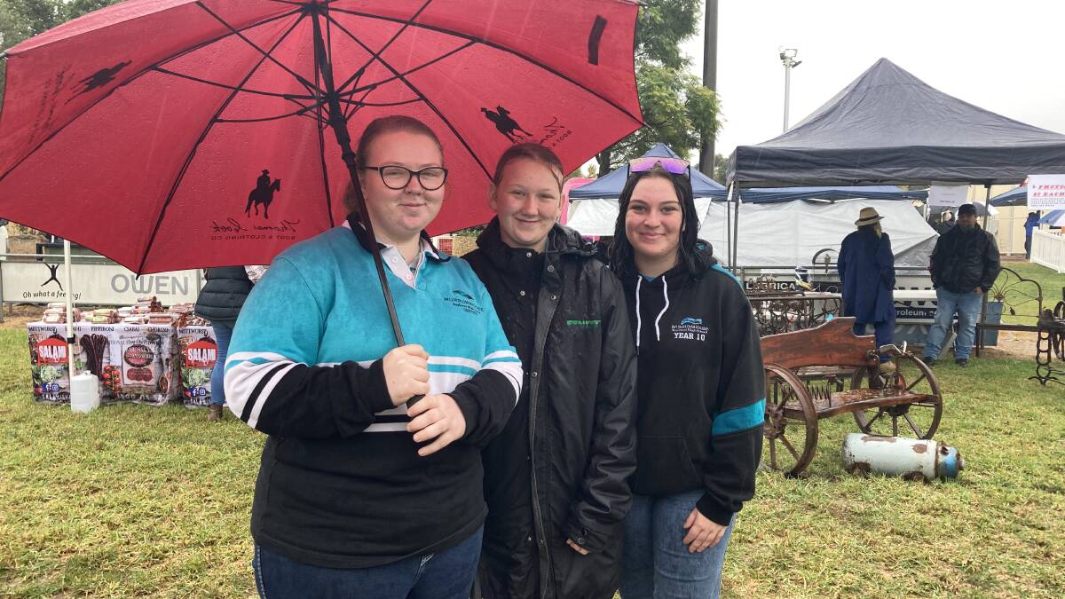 Those who braved Friday's wet weather at the Riverina Field Days in Griffith. Picture by Cai Holroyd