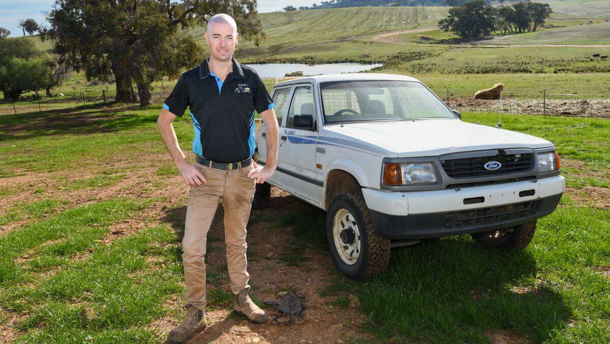 Wagga farmer Cam Dooner featured in the latest episode of Top Gear Australia which was filmed at his farm in Maxwell. Picture by Bernard Humphreys 