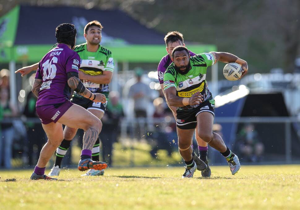 Jackins Olam scored two crucial tries in Albury's win over Southcity at Greenfield Park on Sunday. Picture by James Wiltshire