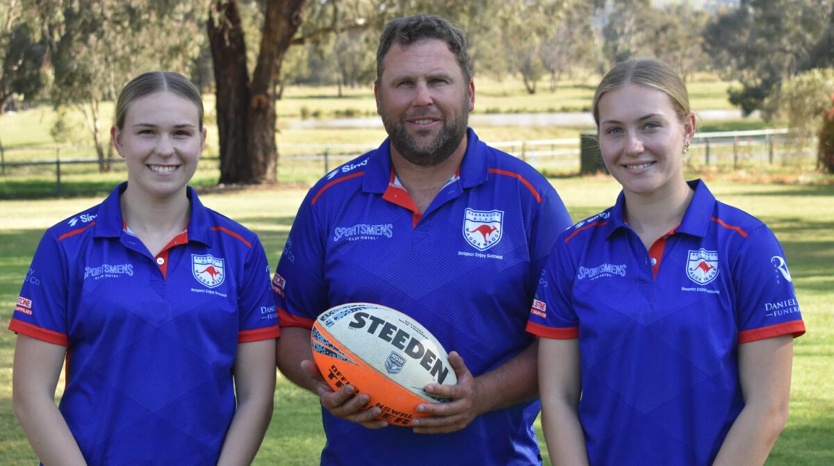 Halle, Paul and Shayla Watson are looking to help Kangaroos to their first leaguetag title since the inaugural season in 2018 when they take on Temora in Sunday's grand final. Picture by Courtney Rees