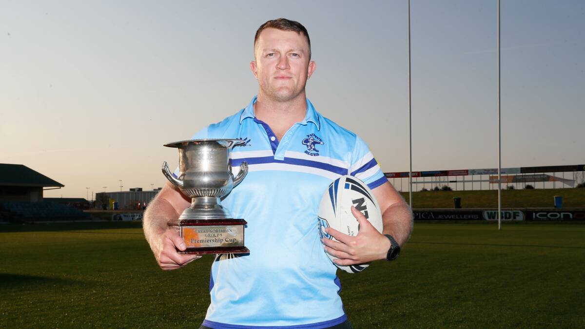 Tumut co-coach Zac Masters is looking to bring the premiership back home on Sunday after a run of disappointing finishes to the season for the Blues. Picture by Les Smith