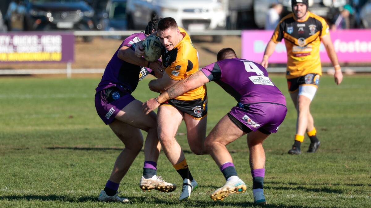 Gundagai lock Royce Tout will miss the remainder of the Group Nine season after tearing his ACL in the loss to Southcity this month. Picture by Bernard Humphreys