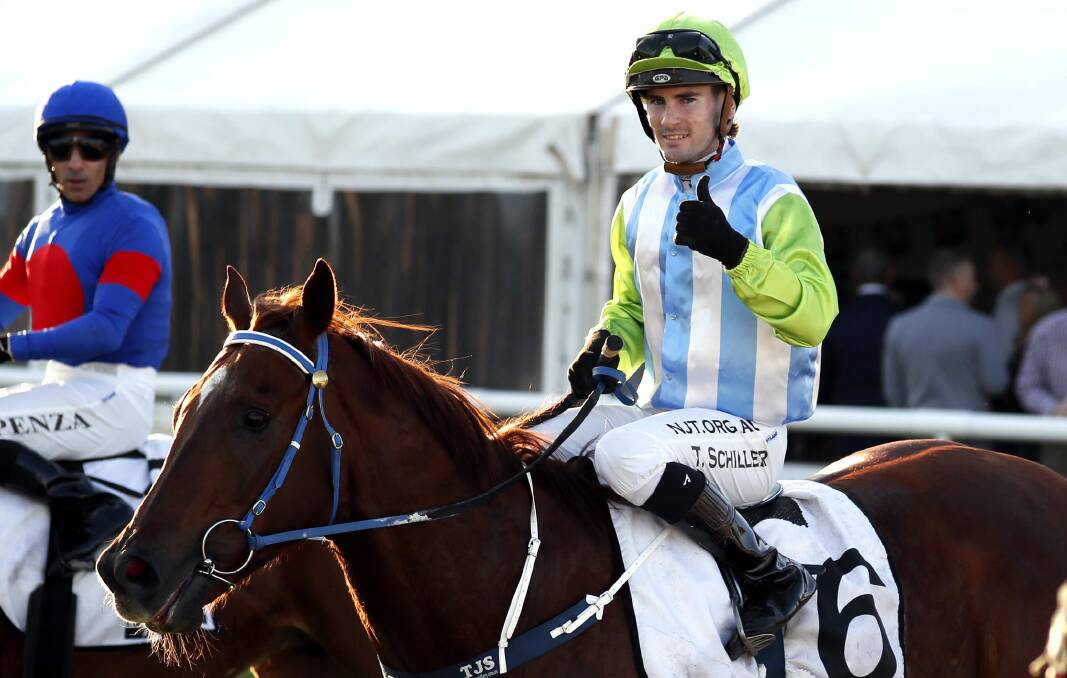 Front Page and former Young jockey Tyler Schiller won back-to-back Kosciuszkos at Randwick on Saturday. Picture by Les Smith