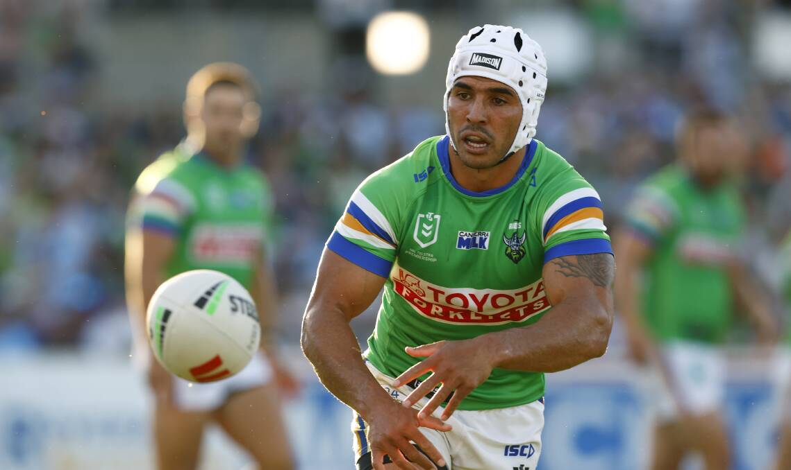 Canberra Raiders halfback Jamal Fogarty is looking forward to bringing another NRL game to Wagga, the first he will be able to play in. Picture by Keegan Carroll