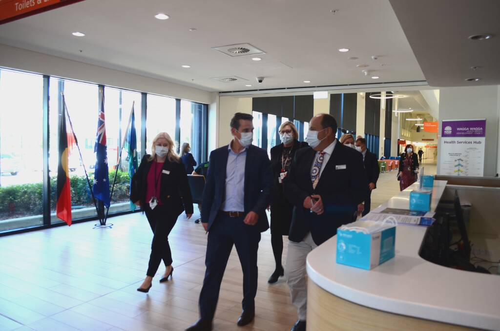 NSW Minister for Health Ryan Park was given a tour of Wagga Base Hospital during his first visit to the Riverina as minister. Picture by Taylor Dodge