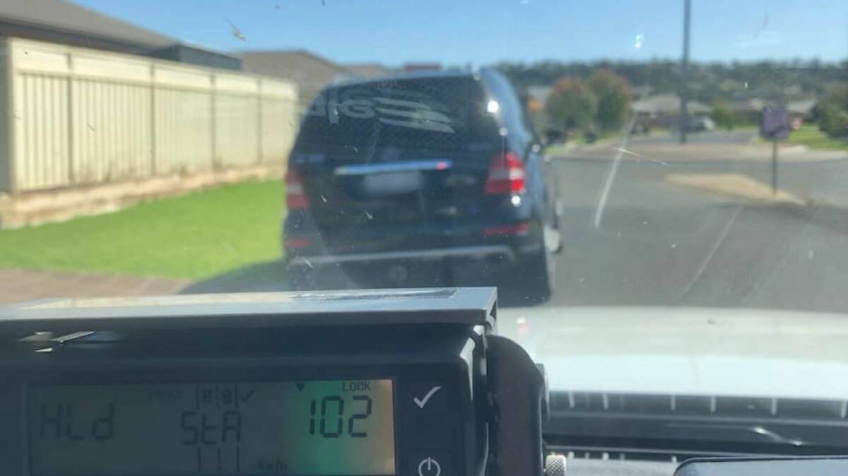 A driver caught speeding on Riverina road has had his licence suspended. Picture by NSW Police 