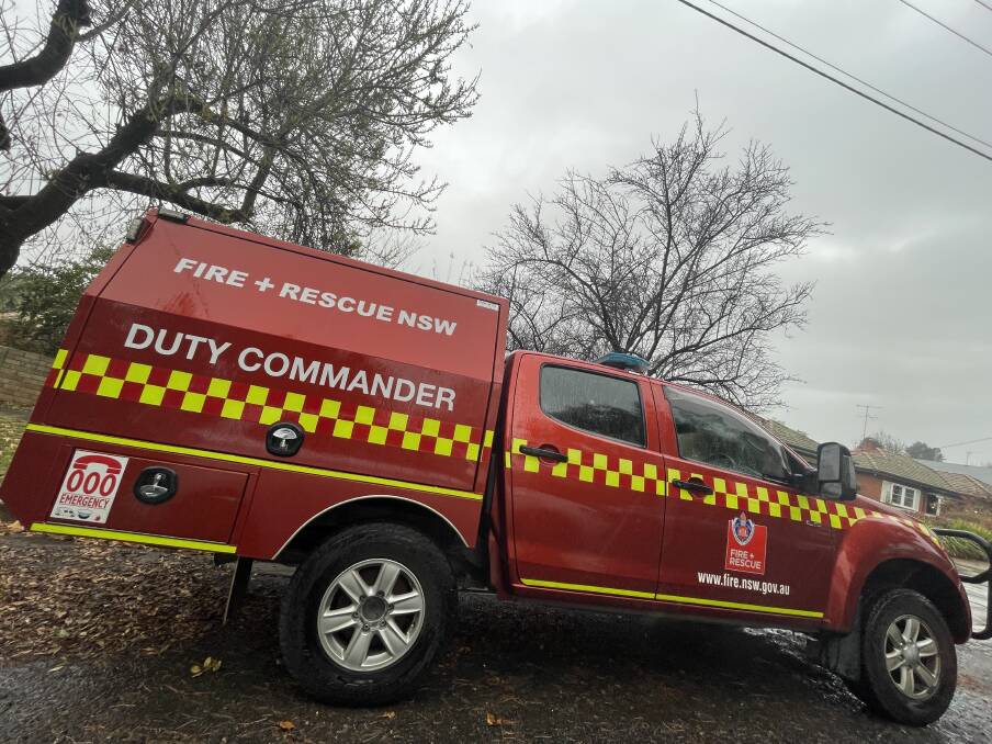 Fire and Rescue NSW crews extinguished a small fire in a gas heater at Wagga High School caused by a frisby. Picture by Taylor Dodge 