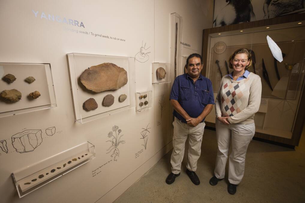 Wiradjuri Elder Uncle James Ingram and Regional Museum Officer Sam Leah are excited for an upcoming symposium. Picture by Ash Smith 