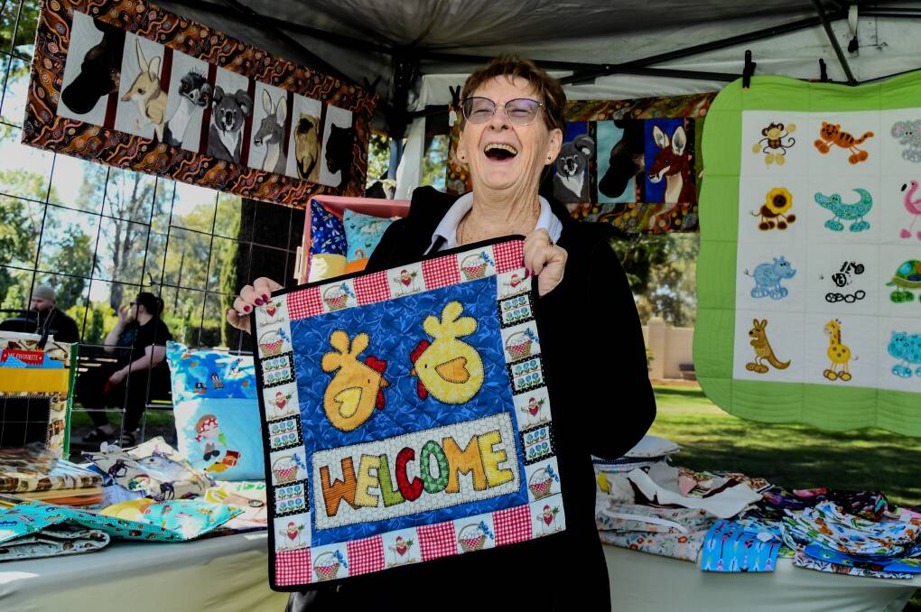 Country Quilting and Embroidery owner Bev Purcell loves attending local markets because she says the people are always nice. Picture by Bernard Humphreys