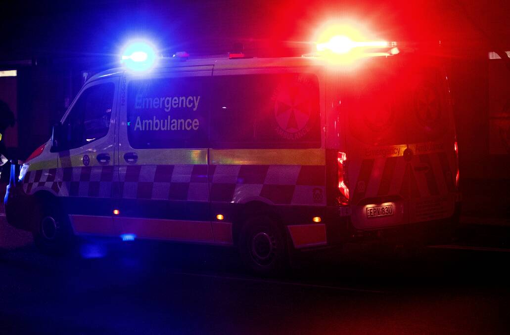 Paramedics tended to a man injured in a crash on Batlow Road, Tumbarumba on Sunday evening. File picture 