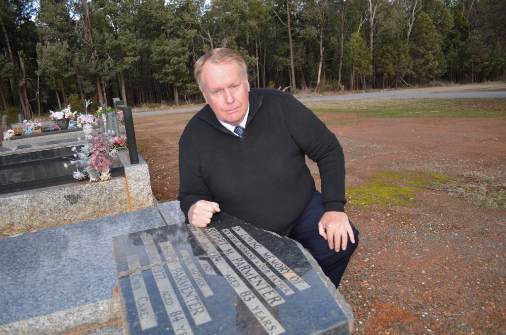 Coolamon Shire Council mayor David McCann said council and families are working to repair gravestones cracked by senseless vandals. Picture by Taylor Dodge