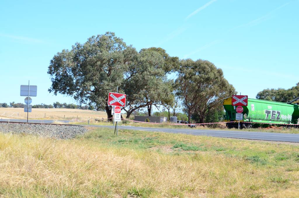 Junee Shire Council is working to improve safety at this Canola Way level crossing, which was the scene of a truck and train collision on March 8. Picture by Taylor Dodge