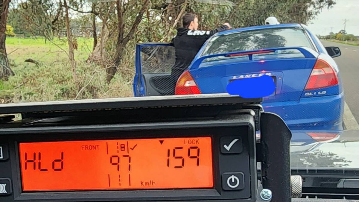 A 22-year-old keen to get to a party in Berrigan has lost his licence after caught speeding on a Riverina road. Picture by NSW Police 