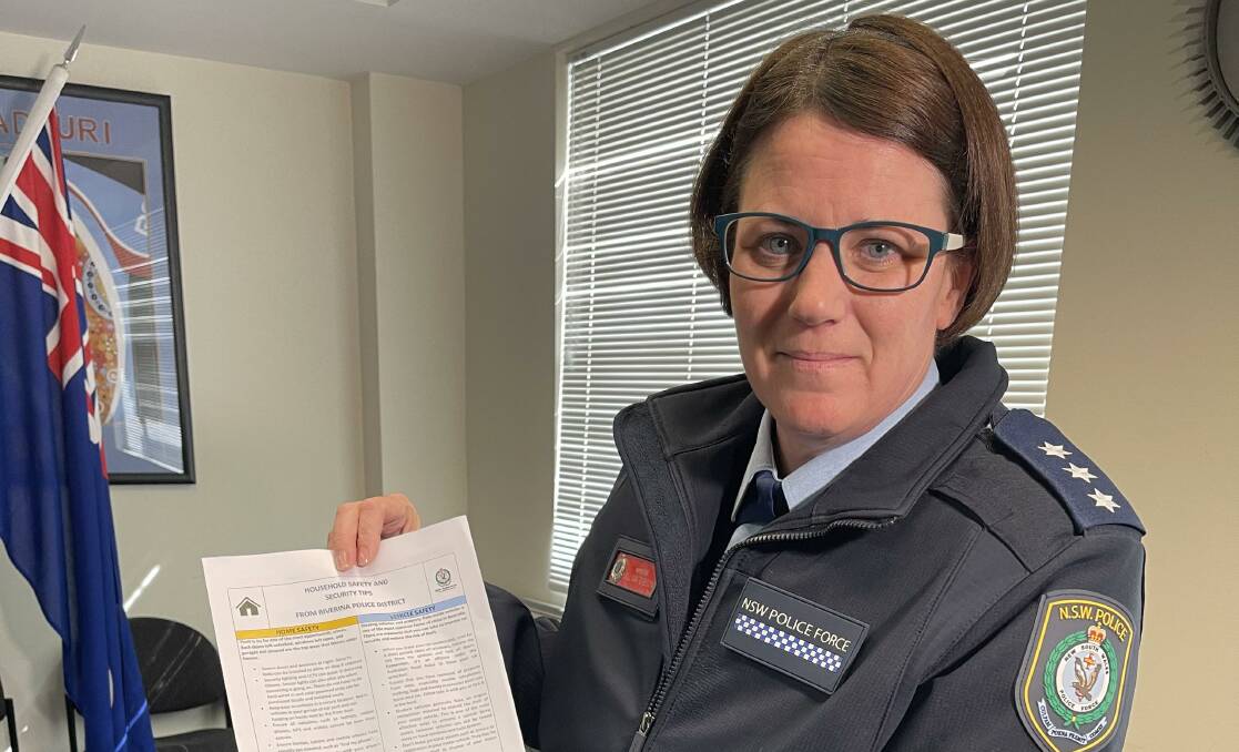 COMBATTING CRIME: Riverina Police District Inspector Jill Gibson is urging residents to protect their homes and vehicles. Picture: Taylor Dodge