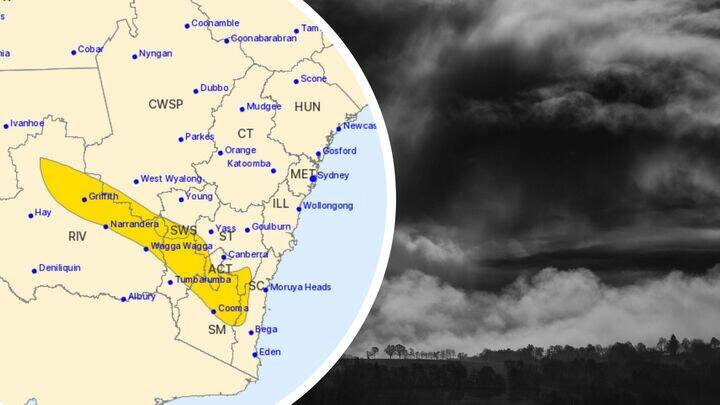 The Bureau of Meteorology has issued a sever thunderstorm warning for Wagga and the wider Riverina. Picture supplied 