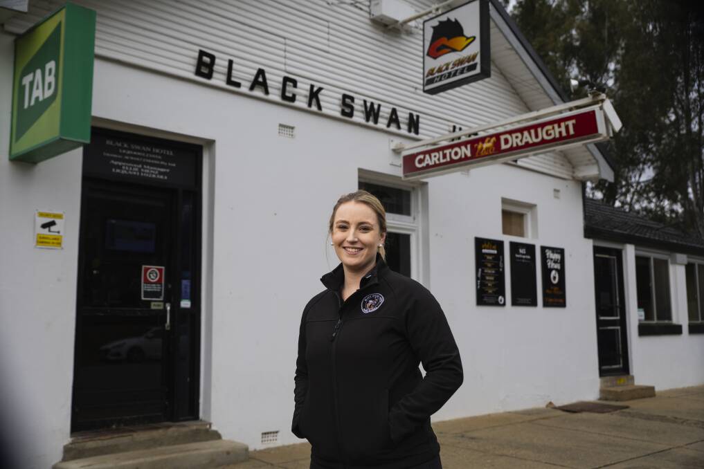 The Black Swan Hotel manager Ellie Menz says there are some serious plans in the works for the popular North Wagga watering hole. Picture by Ash Smith 
