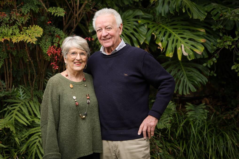 Lance Boswell and his wife Pam at their Albury home. Picture by James Wiltshire