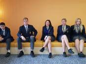 Student leaders at YAHS relax in the new "orange" common. Picture supplied by Yanco Agricultural High School 