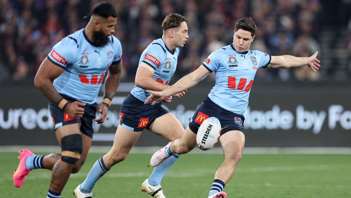 Mitchell Moses steered NSW to an Origin win in Melbourne. Picture Getty Images