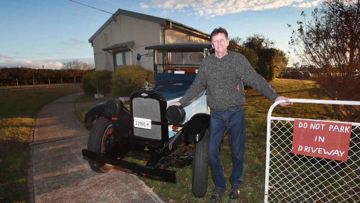 Wagga Veteran & Vintage Motor Club member Rob Le Lievre, pictured in 2021, says he will be happy to see construction finally begin on the new Shaw Street clubhouse. Picture by Les Smith