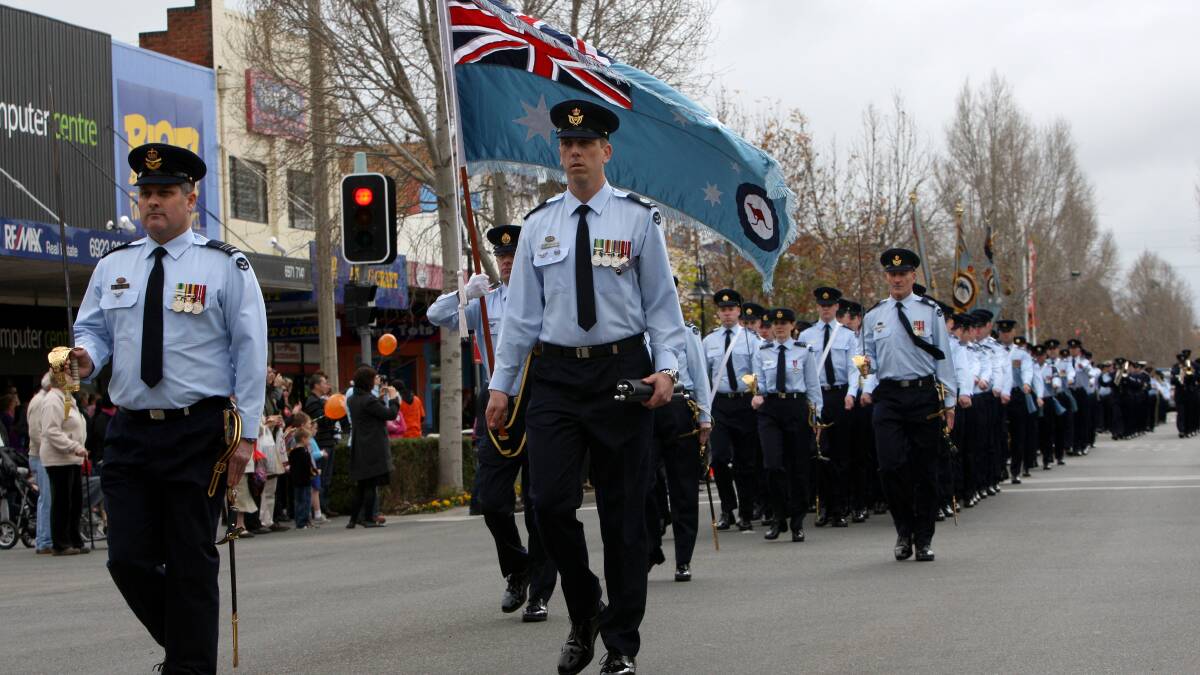FREEDOM OF THE CITY: The RAAF's Freedom of the City parade in 2010.