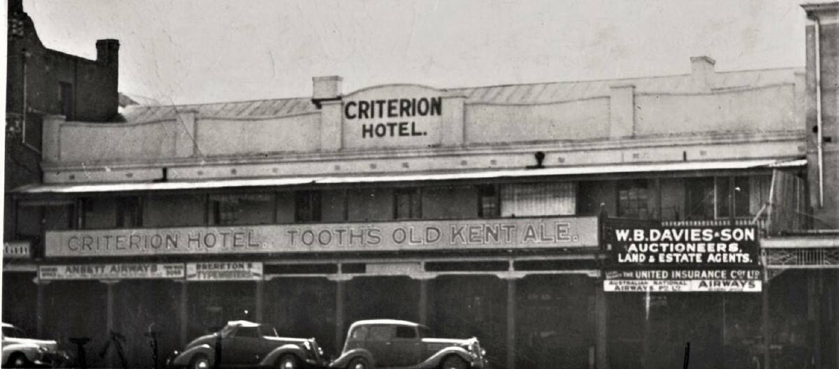 The Criterion Hotel, pictured in 1949 was located in Fitzmaurice Street, opposite Gurwood Street and next to Romanos Hotel. Picture supplied