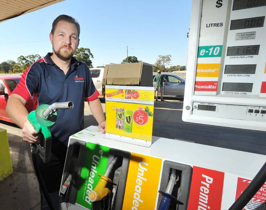 Silvalite service station manager Tim Towse believes the state government's E10 petrol push could mean independents are forced from the market. Picture: Kieren L Tilly