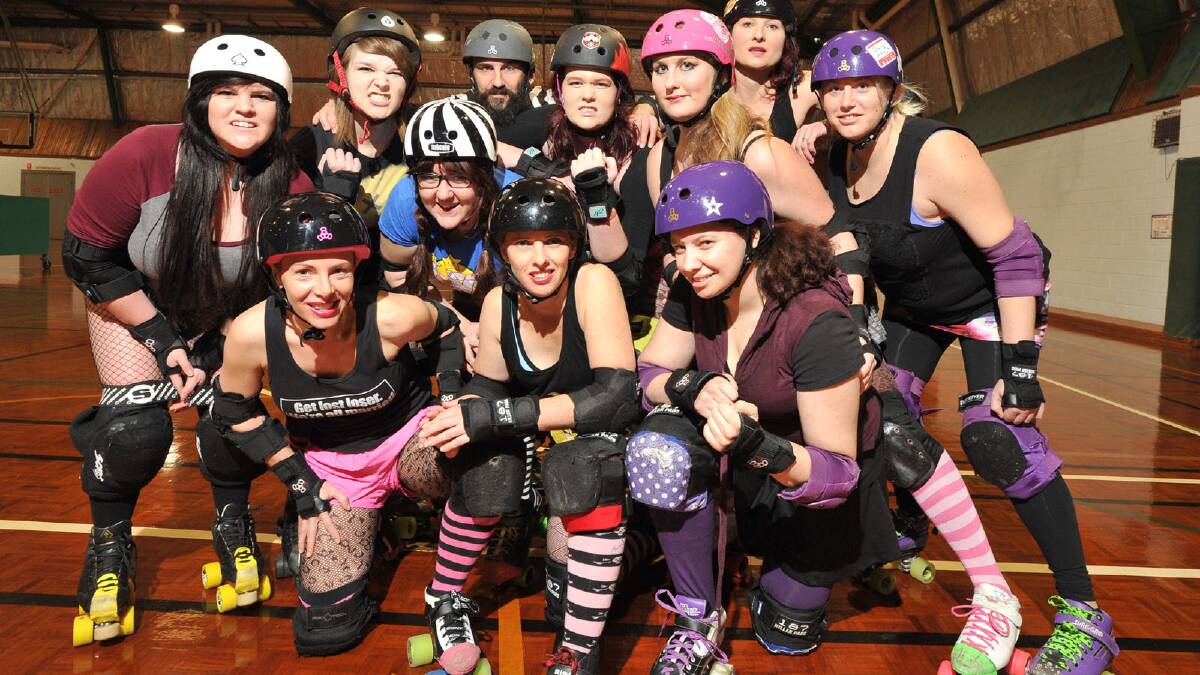 Wagga's roller derby team, the Derby Dolls. Picture: Michael Frogley