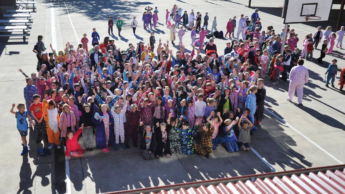 Turvey Park Public School raises money through their annual pyjama day. Picture: Alastair Brook