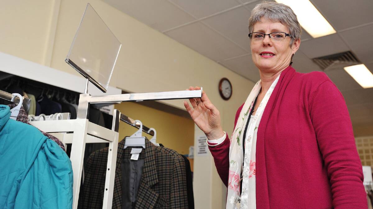 Op-shop co-ordinator Wendy Small-Wood is asking residents to make donations to stock their shelves. Picture: Alastair Brook