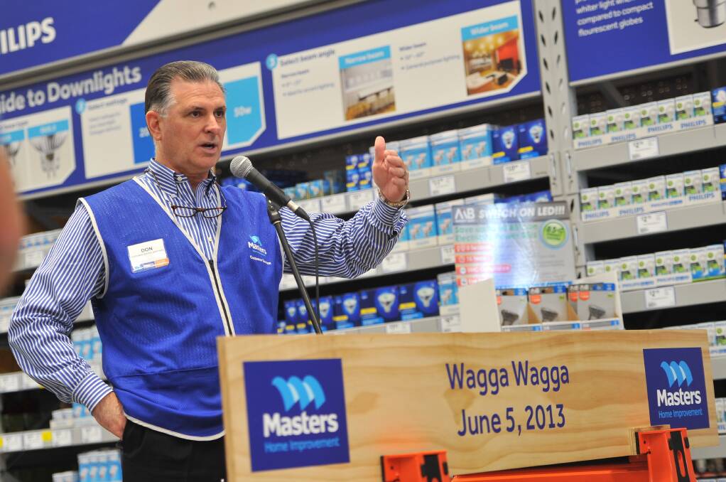 CEO Masters Home Improvement, Don Stallings speaking at the opening. Picture: Addison Hamilton 