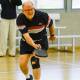 Paul Gibson plays enjoys a game of pickleball at PCYC Wagga. Picture by Bernard Humphreys